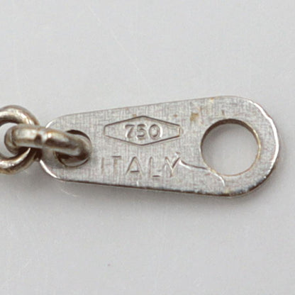 K18WGダイヤペンダントネックレス　D0.60ct　ネック長さ約44cm　重量5.56ｇ(石の重量含む)(中古)