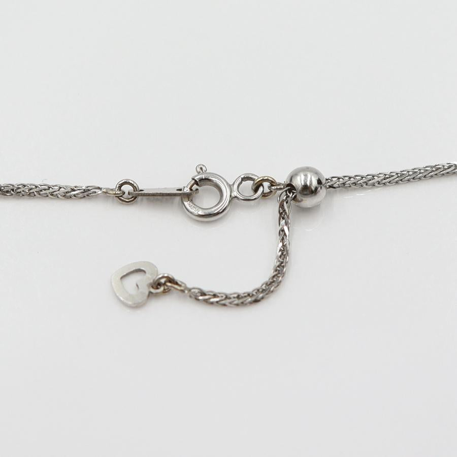 K18WGダイヤペンダントネックレス　D0.60ct　ネック長さ約44cm　重量5.56ｇ(石の重量含む)(中古)