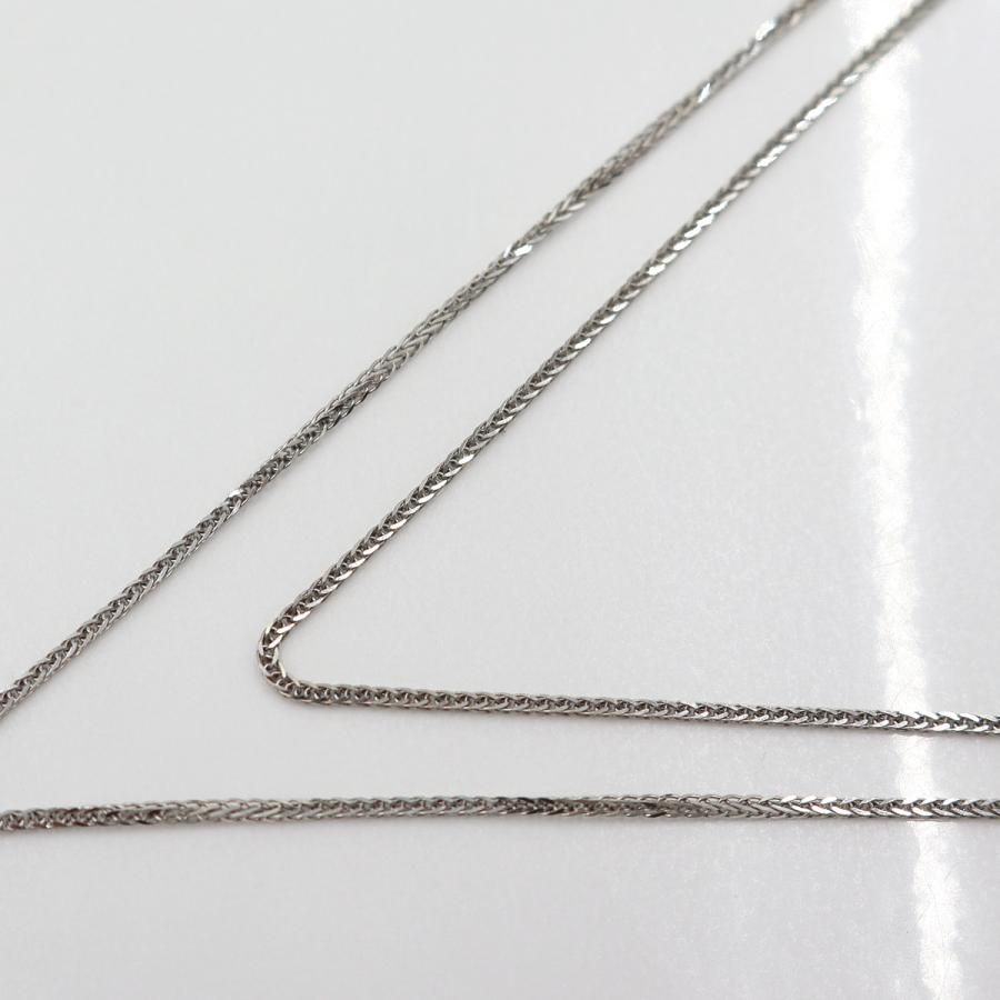 K18WGダイヤペンダントネックレス　D0.60ct　ネック長さ約44cm　重量5.56ｇ(石の重量含む)(中古)