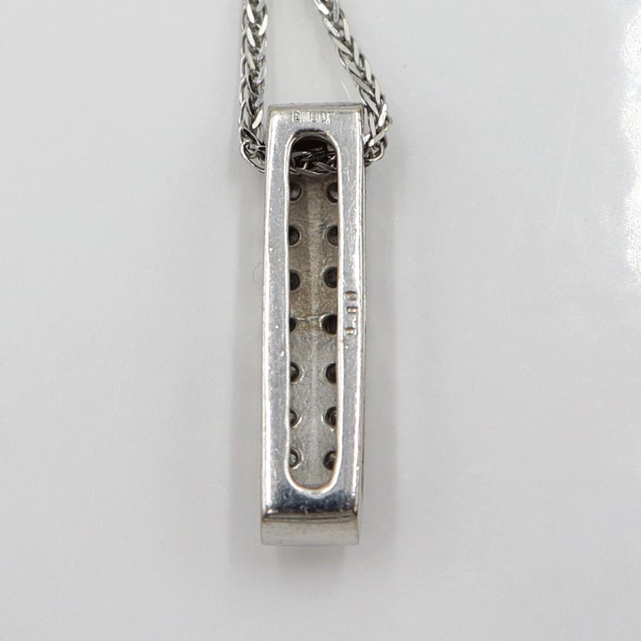 K18WGダイヤペンダントネックレス　D0.60ct　ネック長さ約44cm　重量5.56ｇ(石の重量含む)(中古)