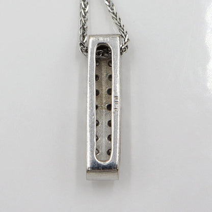 K18WGダイヤペンダントネックレス　D0.60ct　ネック長さ約44cm　重量5.56ｇ(石の重量含む)(中古)