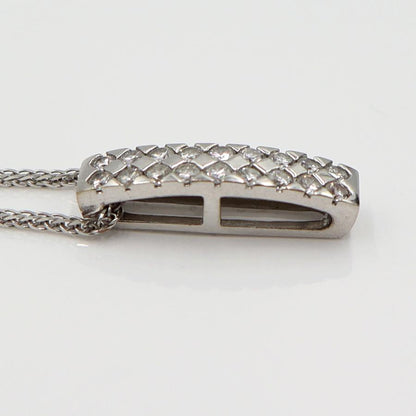 K18WGダイヤペンダントネックレス　D0.60ct　ネック長さ約44cm　重量5.56ｇ(石の重量含む)(中古)