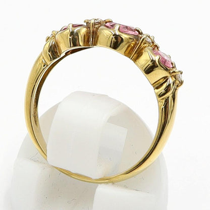 K18ピンクトルマリンリング　リングサイズ11号　重量3.90ｇ(石の重量含む)　レディース（中古）