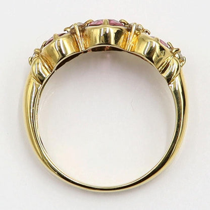 K18ピンクトルマリンリング　リングサイズ11号　重量3.90ｇ(石の重量含む)　レディース（中古）