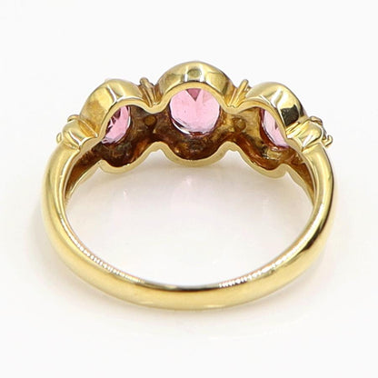 K18ピンクトルマリンリング　リングサイズ11号　重量3.90ｇ(石の重量含む)　レディース（中古）