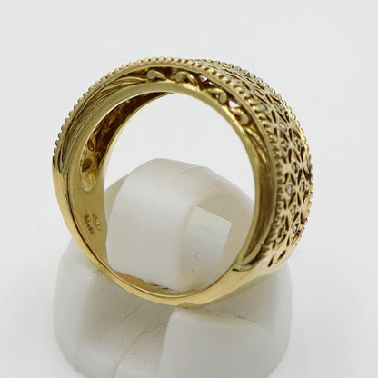 K18ダイヤモンドデザインリング　D0.14ct　サイズ10号　重量6.57ｇ(石の重量含む)(中古)