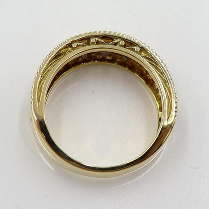 K18ダイヤモンドデザインリング　D0.14ct　サイズ10号　重量6.57ｇ(石の重量含む)(中古)