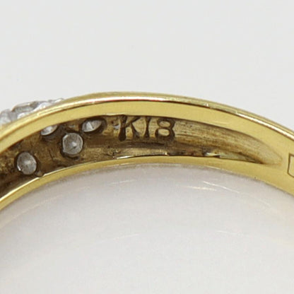 K18サファイアダイヤリング S0.31ct　D0.33ct リングサイズ13号　重量2.66ｇ(石の重量含む)　レディース(中古)