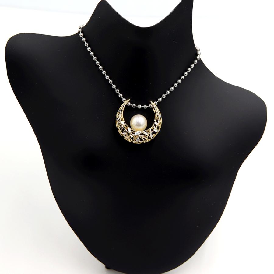 K18パールペンダントトップ 2WAYリバーシブル　パールサイズ約7.7mm　重量2.12ｇ(石の重量含む) （中古）