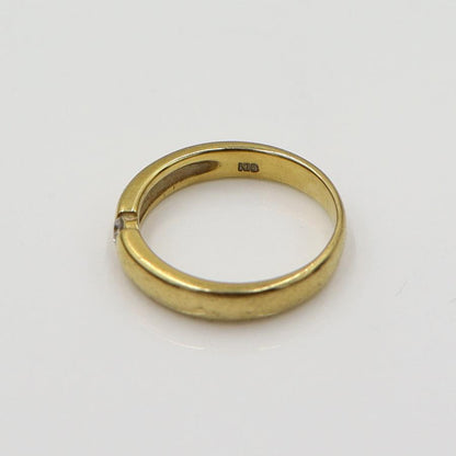 K18ダイヤモンドリング　D0.05ct　サイズ8.5号　重量3.51ｇ(石の重量含む)　(中古)