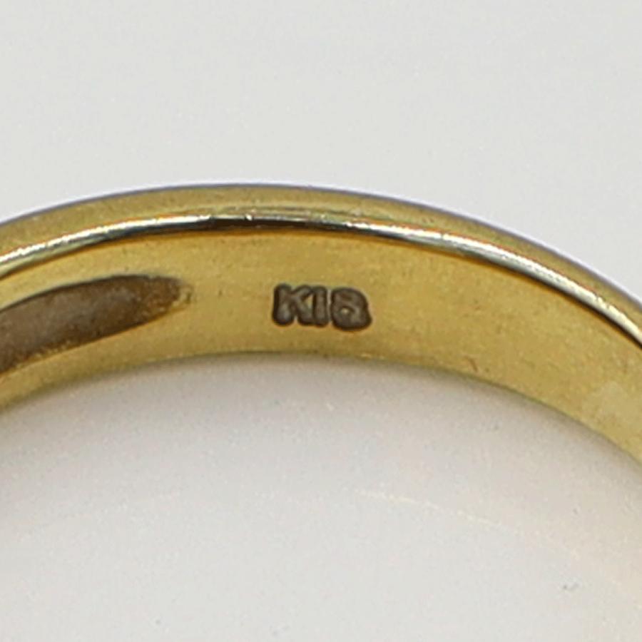 K18ダイヤモンドリング　D0.05ct　サイズ8.5号　重量3.51ｇ(石の重量含む)　(中古)