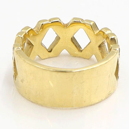 K18サファイアダイヤモンドリング　S0.41ct　D0.26ct　リングサイズ9号　重量7.21ｇ(石の重量含む)　レディース（中古）