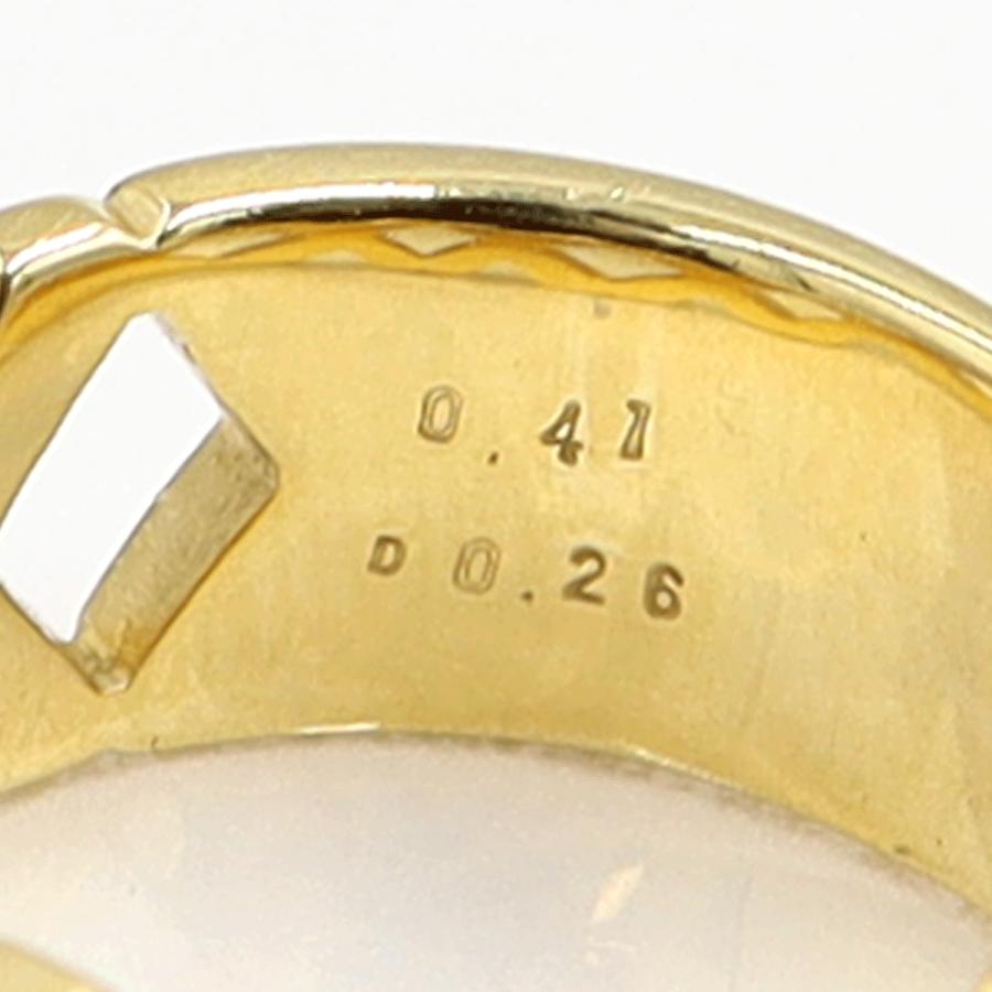 K18サファイアダイヤモンドリング　S0.41ct　D0.26ct　リングサイズ9号　重量7.21ｇ(石の重量含む)　レディース（中古）