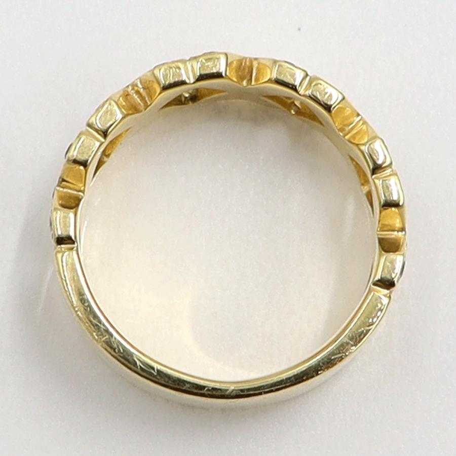 K18サファイアダイヤモンドリング　S0.41ct　D0.26ct　リングサイズ9号　重量7.21ｇ(石の重量含む)　レディース（中古）