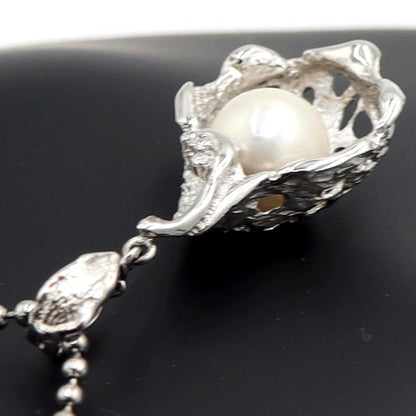 Pt900パールダイヤモンドペンダント　D0.04ct　パールサイズ9.5mm　重量7.95ｇ(石の重量含む) （中古）