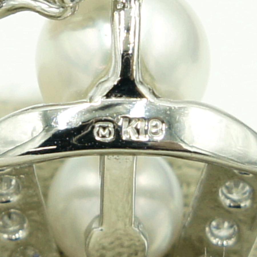 ミキモト(MIKIMOTO)K18パールダイヤモンドペンダントトップ　重量3.91ｇ(石の重量含む)　レディース（中古）