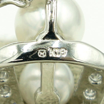 ミキモト(MIKIMOTO)K18パールダイヤモンドペンダントトップ　重量3.91ｇ(石の重量含む)　レディース（中古）