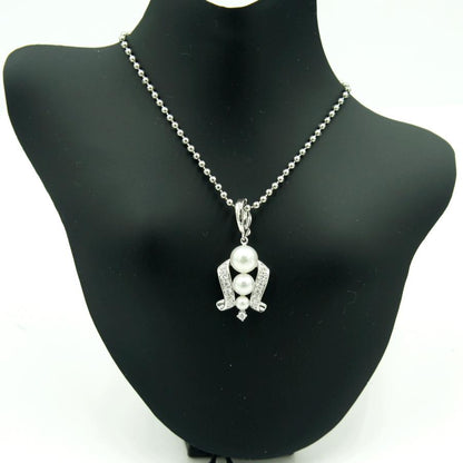 ミキモト(MIKIMOTO)K18パールダイヤモンドペンダントトップ　重量3.91ｇ(石の重量含む)　レディース（中古）