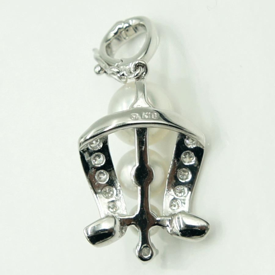 ミキモト(MIKIMOTO)K18パールダイヤモンドペンダントトップ　重量3.91ｇ(石の重量含む)　レディース（中古）