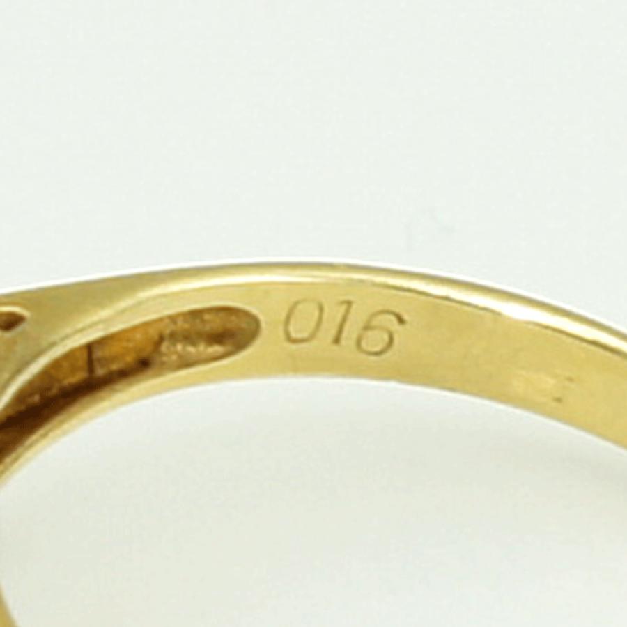 K18サファイアダイヤモンドリング　D0.16ct　リングサイズ13号　重量2.92ｇ(石の重量含む)　レディース（中古）