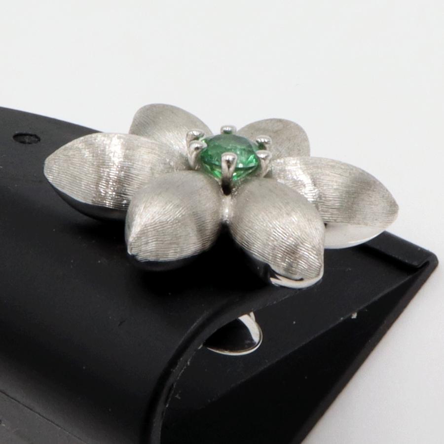 ラペルラ(LA PERLA) 750グリーンガーネットハーフピアス　重量3.64ｇ(石の重量含む)　レディース(中古)