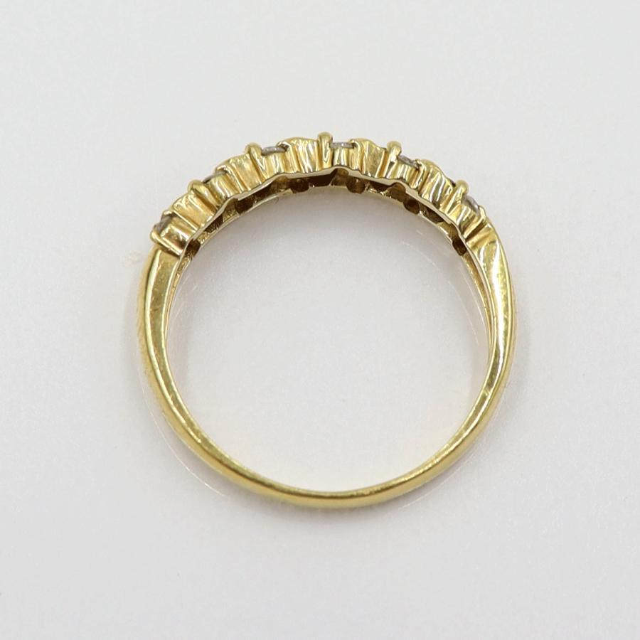 K18サファイアダイヤリング　S0.48ct D0.12ct　リングサイズ12号　 重量2.80ｇ(石の重量含む)　レディース(中古)