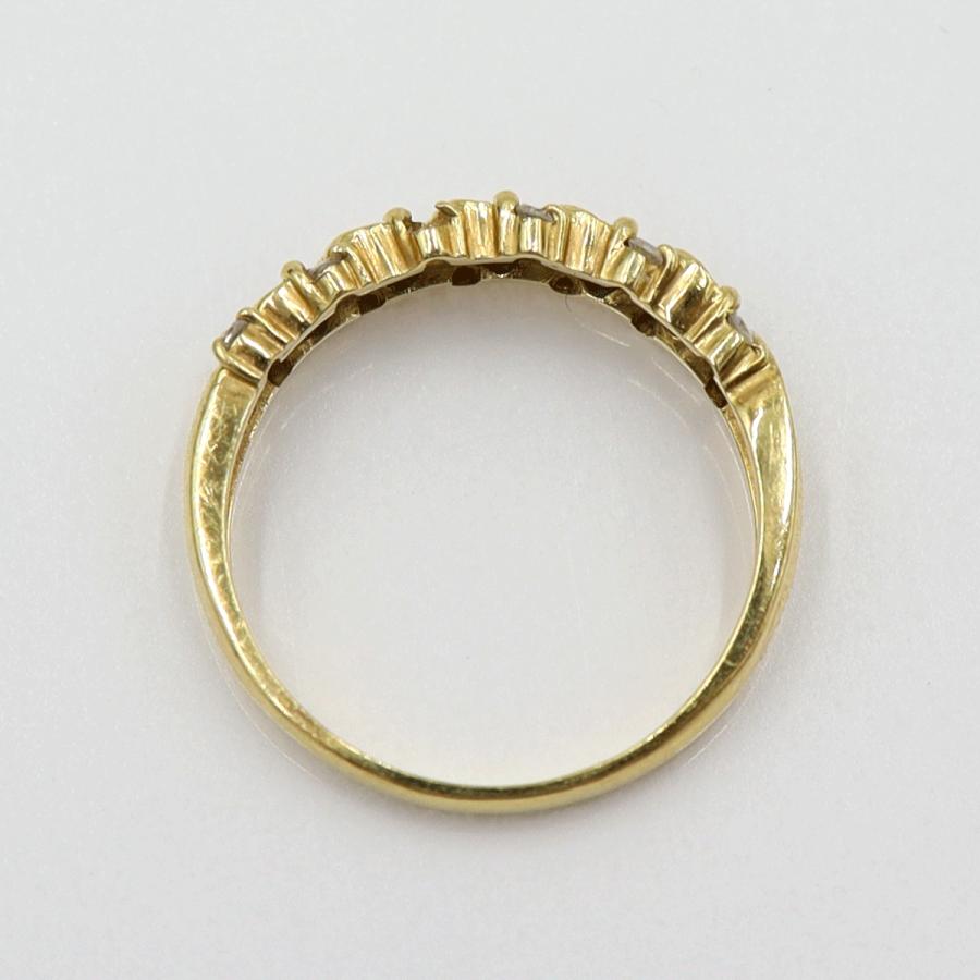 K18サファイアダイヤリング　S0.48ct D0.12ct　リングサイズ12号　 重量2.80ｇ(石の重量含む)　レディース(中古)