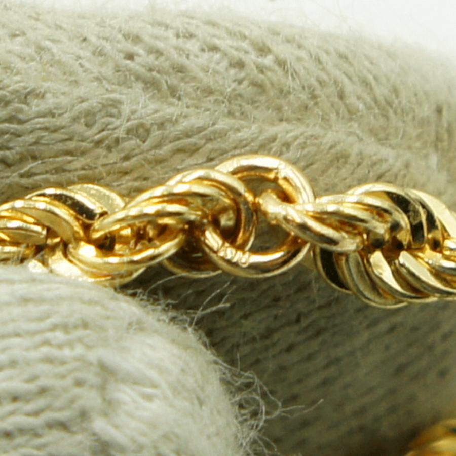 K18ロープチェーンリング　リング21号　重量0.89ｇ　レディース（中古）