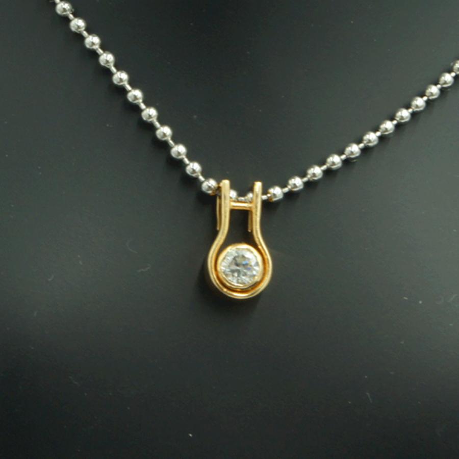 K18ダイヤモンドペンダントトップ　D0.30ct　重量1.74ｇ（石の重量含む）（中古）