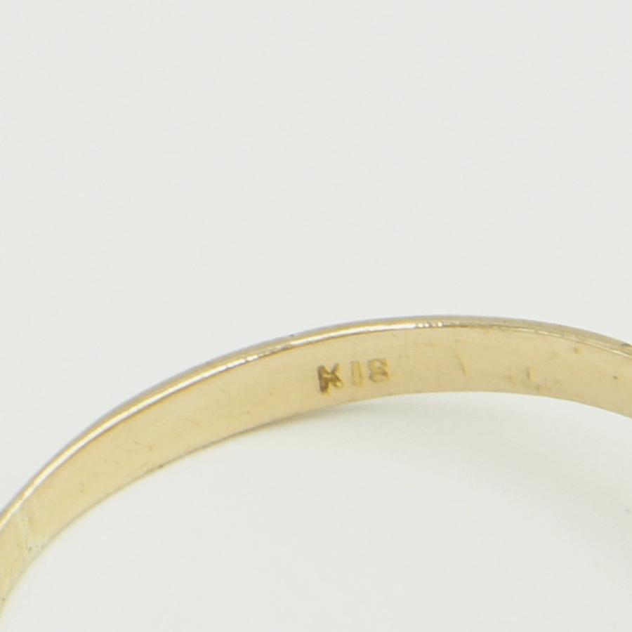 K18ダイヤモンドリング「蛇・ヘビ・スネーク」リング17号　重量2.77ｇ　（中古）