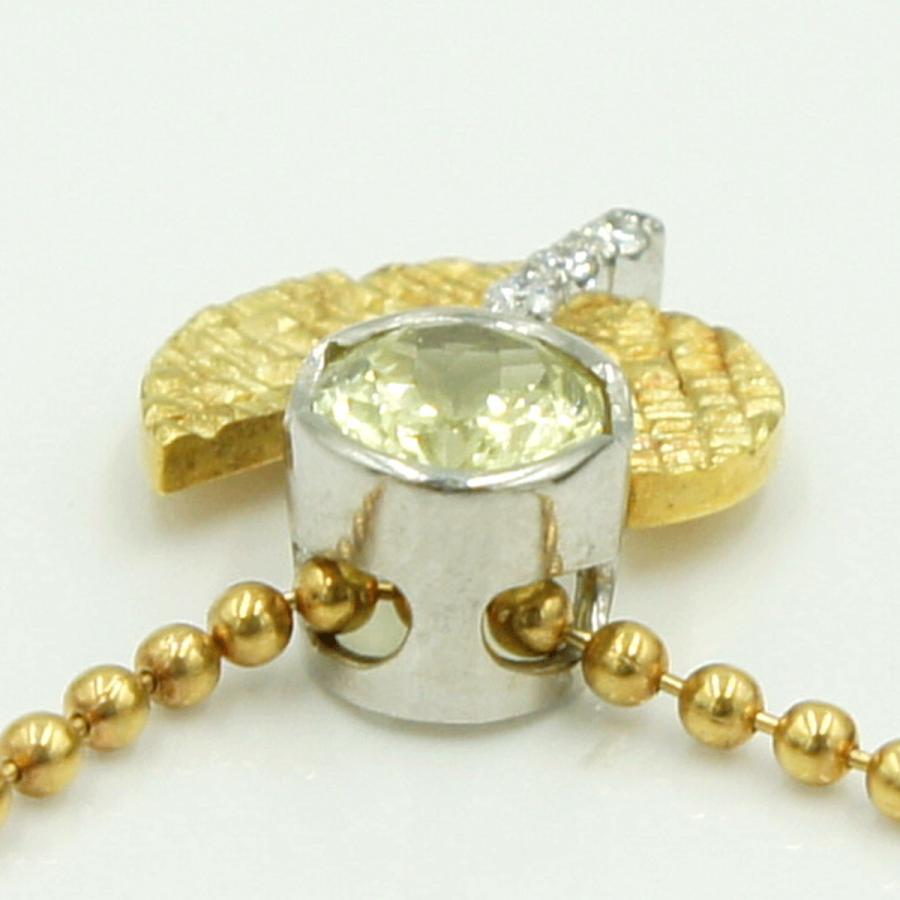 岩倉康二(イワクラ コウジ)K18/Pt900デザイナーズネックレス　重量11.91ｇ(石の重量含む)　レディース（中古）