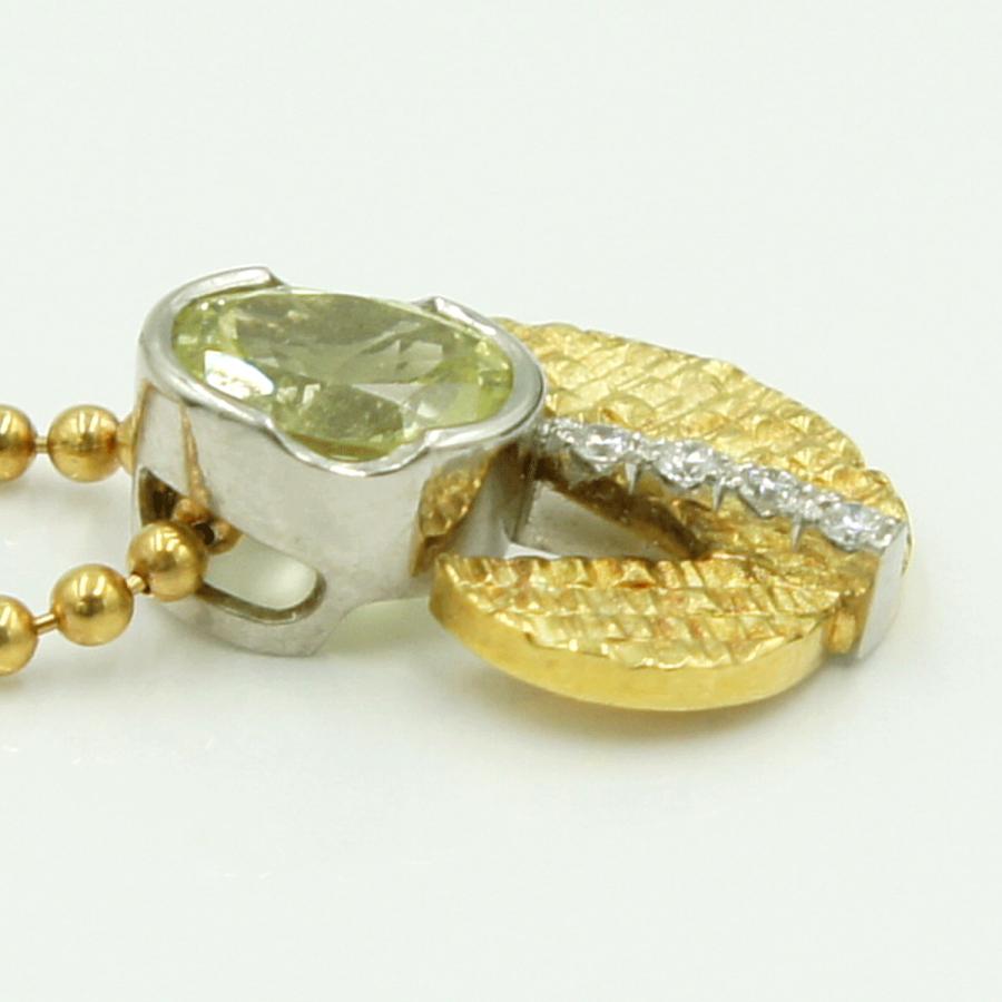 岩倉康二(イワクラ コウジ)K18/Pt900デザイナーズネックレス　重量11.91ｇ(石の重量含む)　レディース（中古）