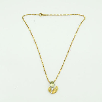 岩倉康二(イワクラ コウジ)K18/Pt900デザイナーズネックレス　重量11.91ｇ(石の重量含む)　レディース（中古）