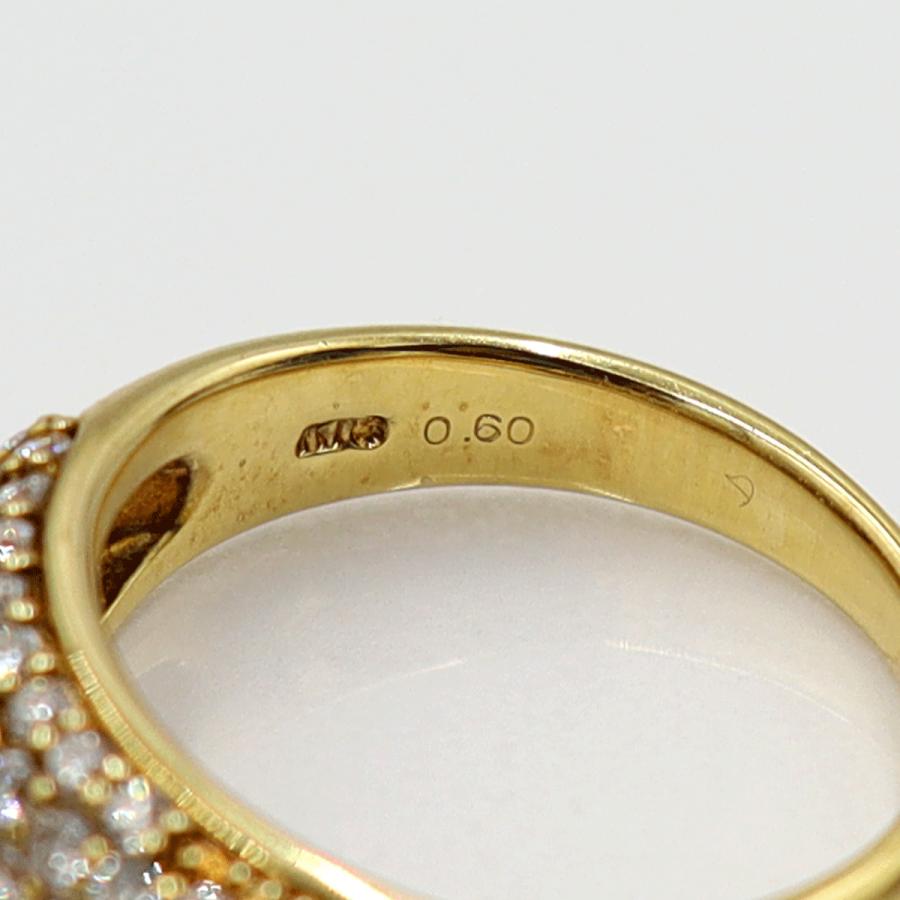 K18ダイヤモンドピンキーリング　D0.60ct　リングサイズ5号　重量3.02ｇ(石の重量含む)(中古)