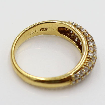 K18ダイヤモンドピンキーリング　D0.60ct　リングサイズ5号　重量3.02ｇ(石の重量含む)(中古)