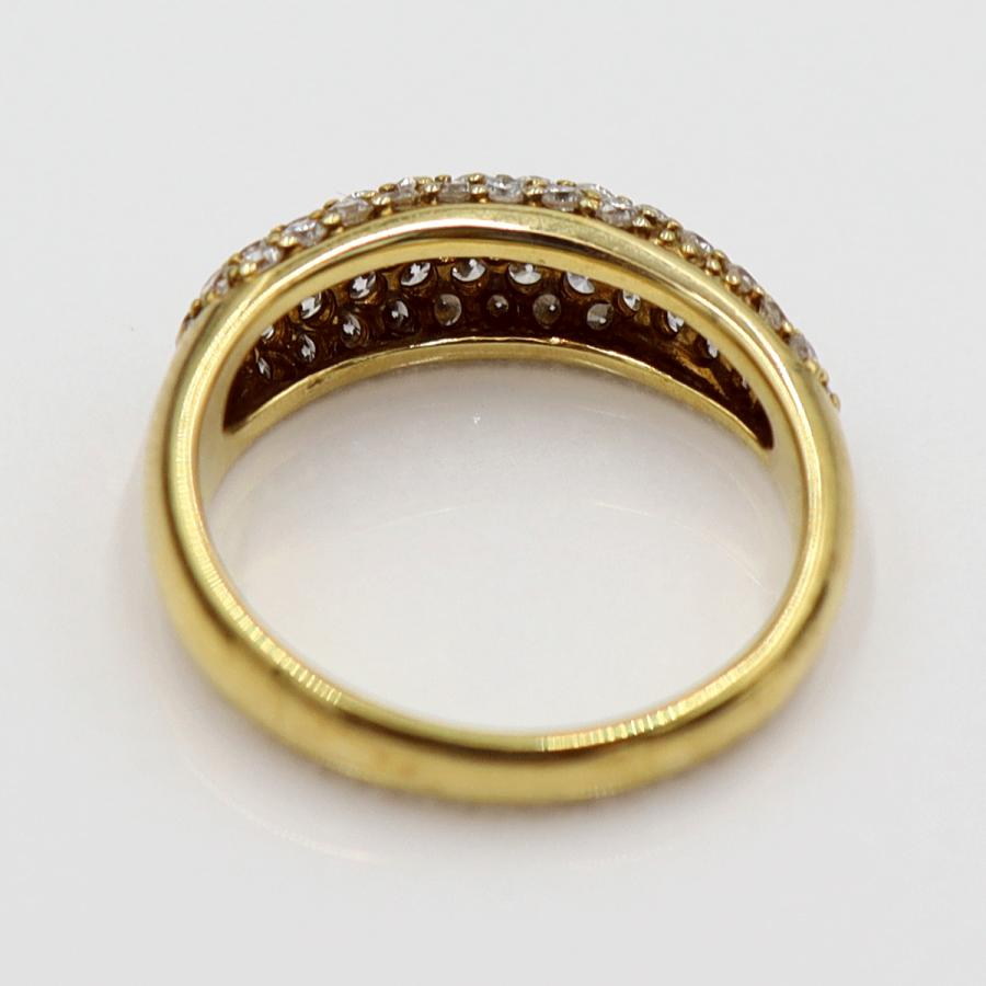 K18ダイヤモンドピンキーリング　D0.60ct　リングサイズ5号　重量3.02ｇ(石の重量含む)(中古)