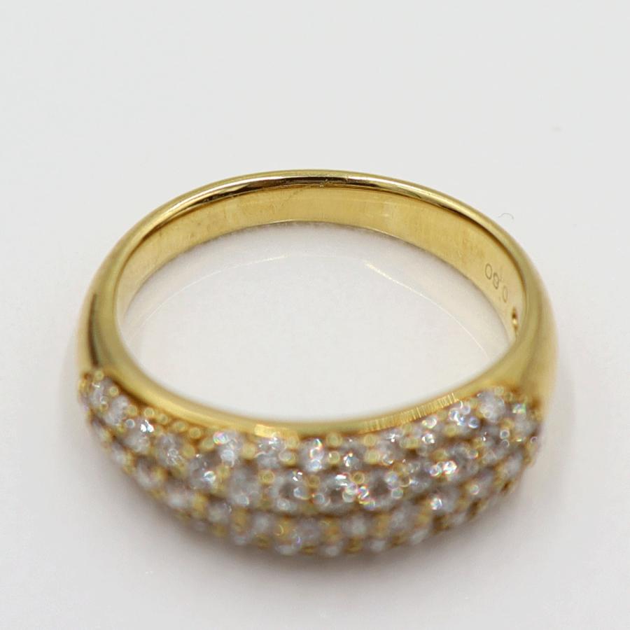 K18ダイヤモンドピンキーリング　D0.60ct　リングサイズ5号　重量3.02ｇ(石の重量含む)(中古)