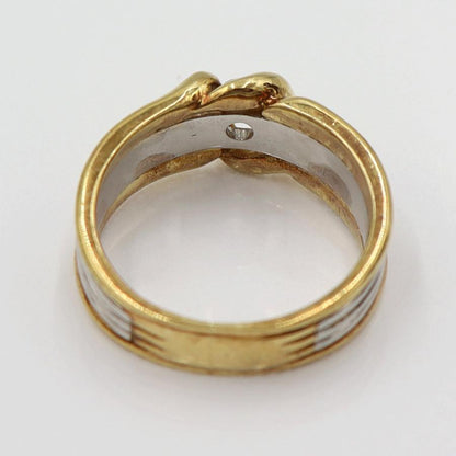 K18/Pt900ダイヤリング　D0.19ct　サイズ12号　重量7.35ｇ(石の重量を含む)　レディース(中古)