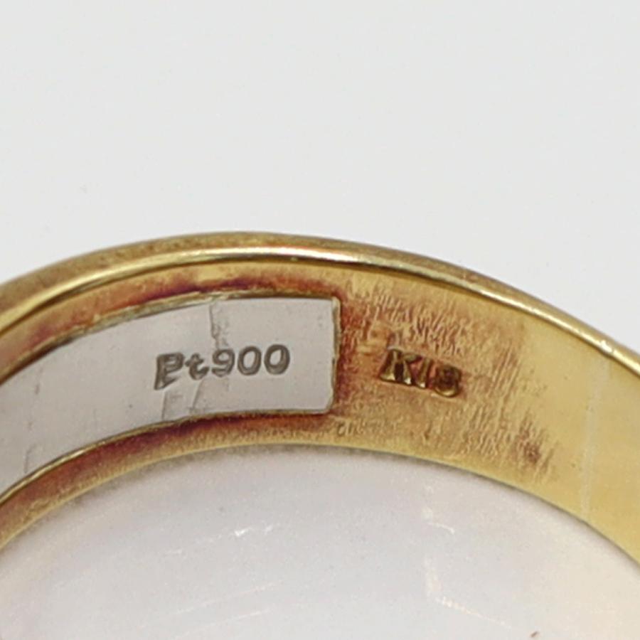 K18/Pt900ダイヤリング　D0.19ct　サイズ12号　重量7.35ｇ(石の重量を含む)　レディース(中古)