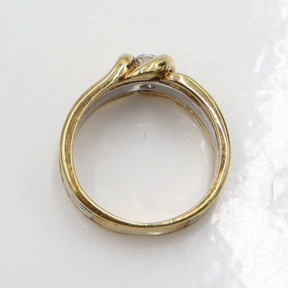 K18/Pt900ダイヤリング　D0.19ct　サイズ12号　重量7.35ｇ(石の重量を含む)　レディース(中古)