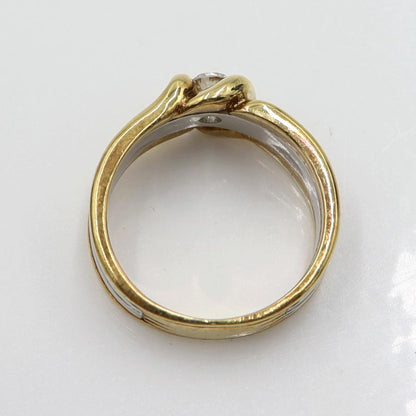 K18/Pt900ダイヤリング　D0.19ct　サイズ12号　重量7.35ｇ(石の重量を含む)　レディース(中古)