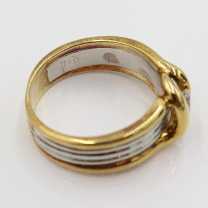 K18/Pt900ダイヤリング　D0.19ct　サイズ12号　重量7.35ｇ(石の重量を含む)　レディース(中古)