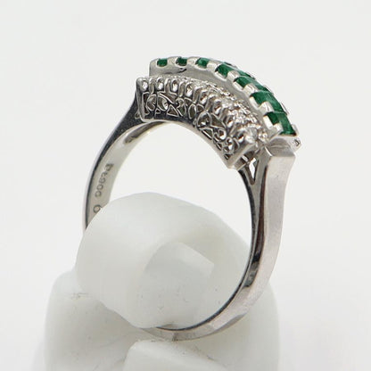 Pt900エメラルドリング　E0.40ct　D0.17ct　サイズ13号　重量5.47ｇ(石の重量含む)　レディース(中古)