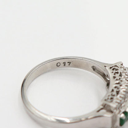 Pt900エメラルドリング　E0.40ct　D0.17ct　サイズ13号　重量5.47ｇ(石の重量含む)　レディース(中古)