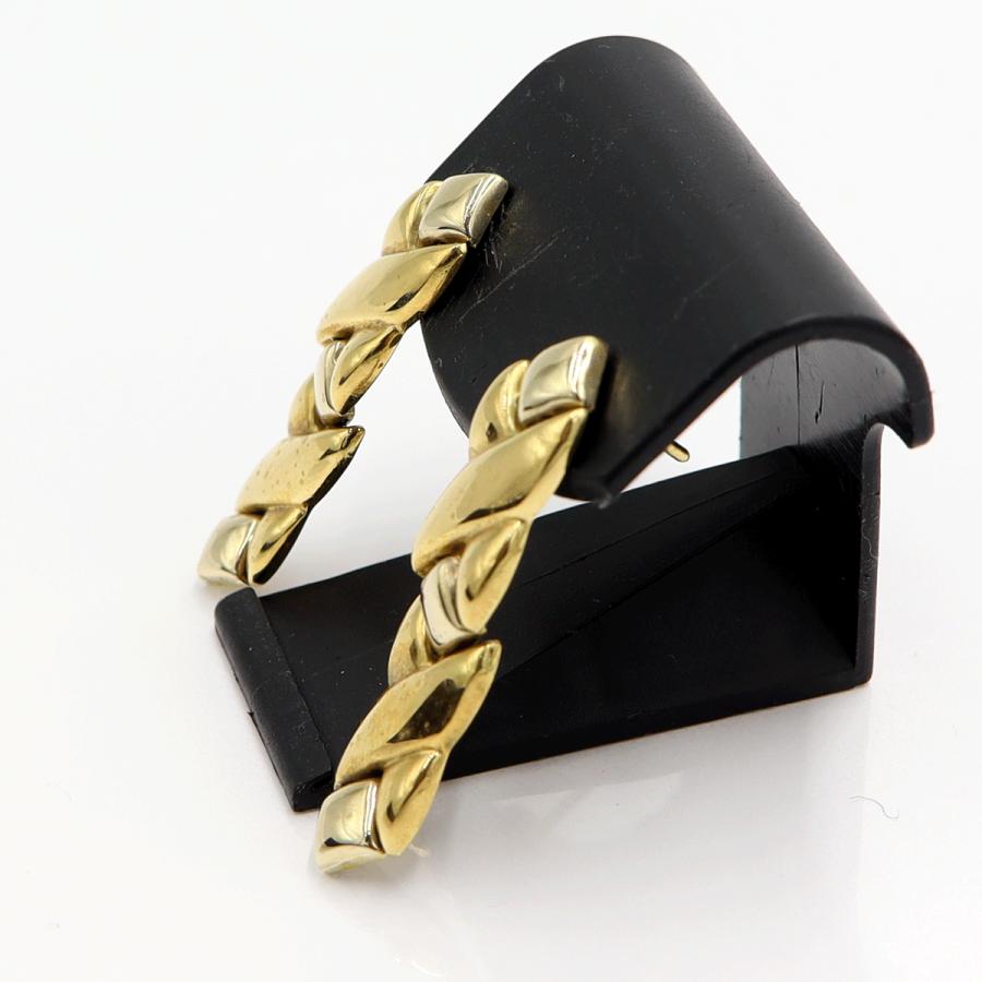 750デザイン ピアス　重量6.08ｇ(両耳・総重量)　（中古）