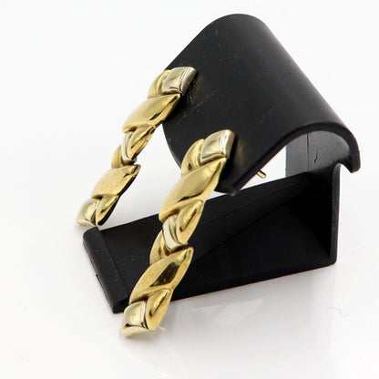 750デザイン ピアス　重量6.08ｇ(両耳・総重量)　（中古）