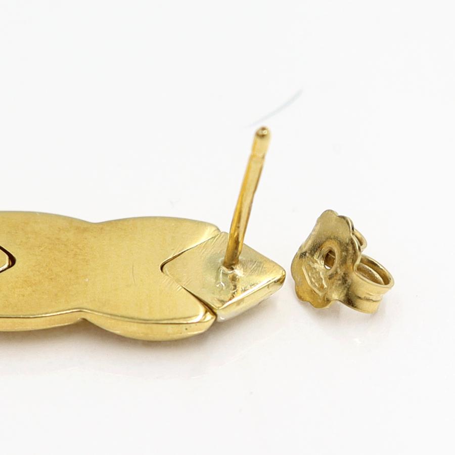 750デザイン ピアス　重量6.08ｇ(両耳・総重量)　（中古）