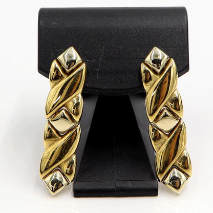 750デザイン ピアス　重量6.08ｇ(両耳・総重量)　（中古）