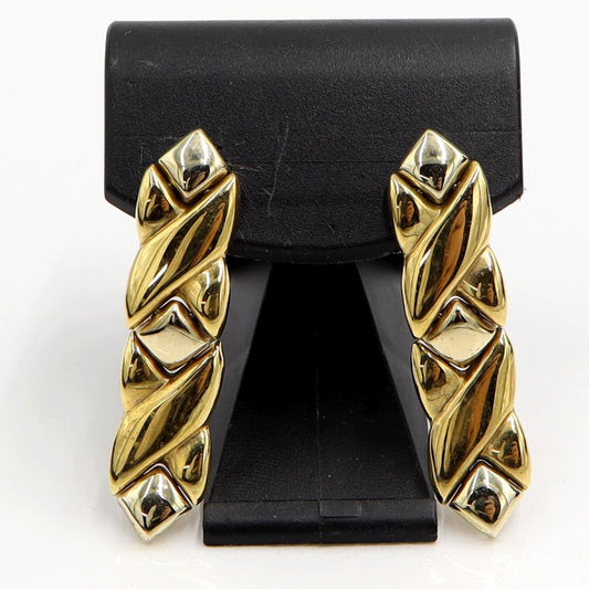 750デザイン ピアス　重量6.08ｇ(両耳・総重量)　（中古）