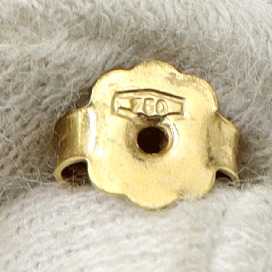 750デザイン ピアス　重量6.08ｇ(両耳・総重量)　（中古）